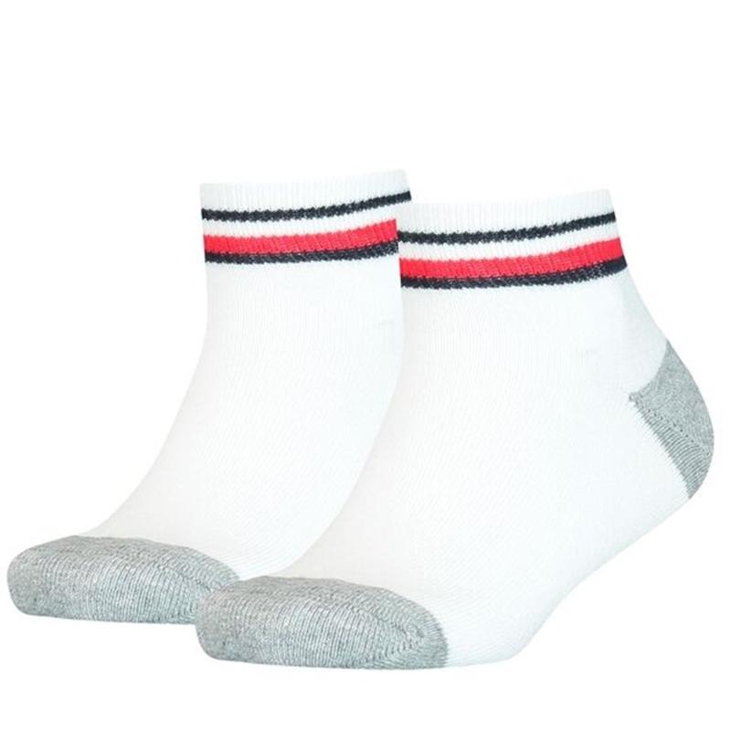 2 Pak Iconic Sports Quality Strømper White   Str. 27 30 fra Tommy Hilfiger