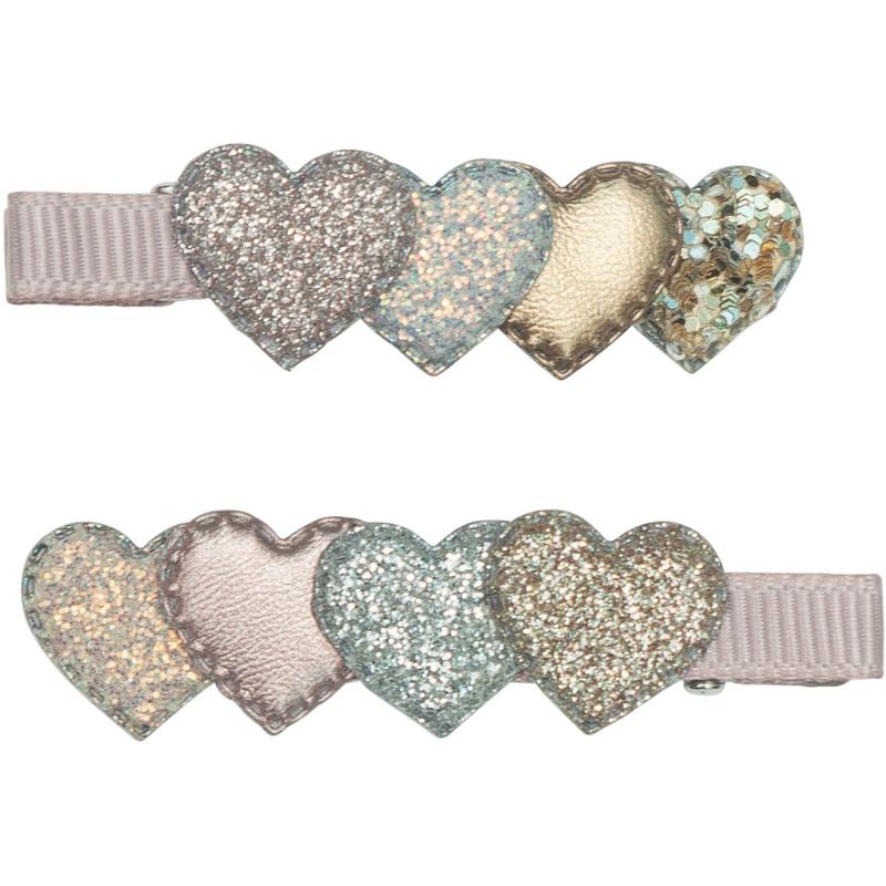 2 Hårclips   Layered Heart Swanlake fra Mimi & Lula