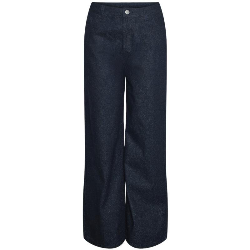 Dame Jeans Pcrevin  Dark Blue Denim fra Pieces hos Klædeskabet.dk 5715614523160