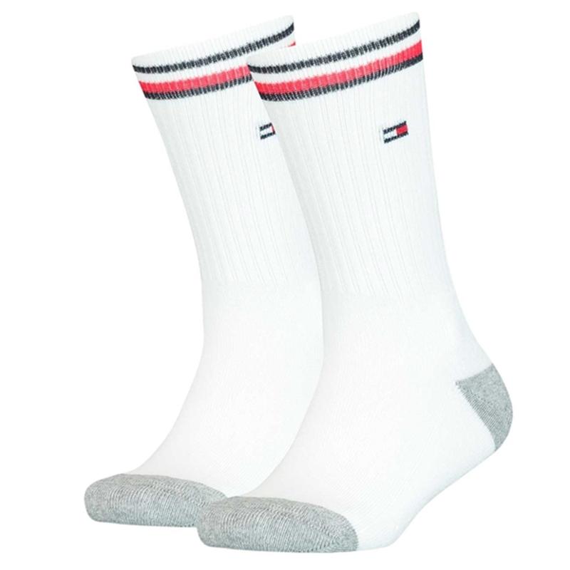2 Pak Sports Strømper White   Str. 27 30 fra Tommy Hilfiger