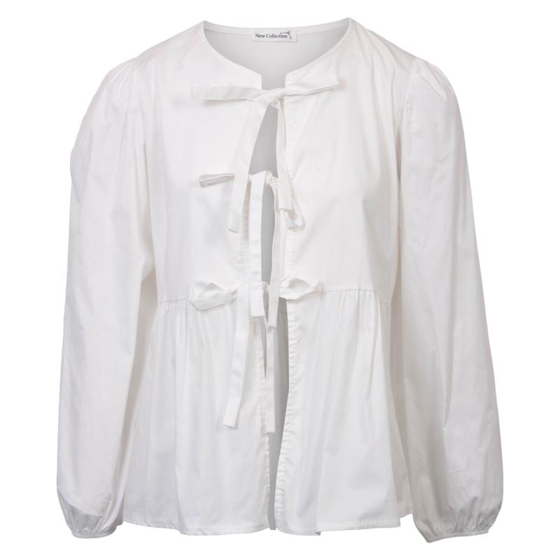 Dame Bluse  Hvid  Onesize fra Nn hos dansk.dk 5714470193432