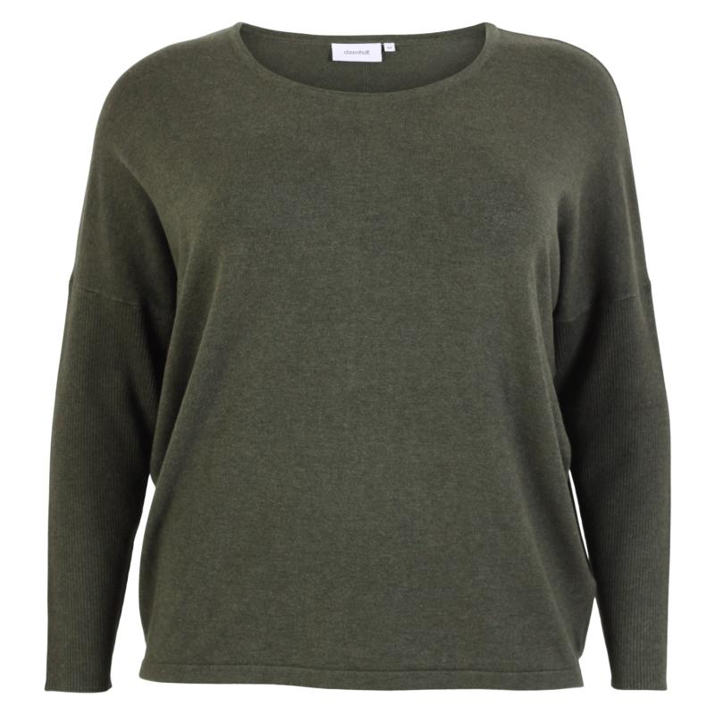 Cava Dame Striktrø Plus Size  Green Melange fra Steenholt hos dansk.dk 5712985513776