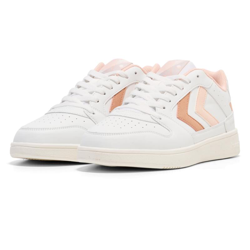 . Power Play Wmns Dame Sneakers  White Soft Pink Mahogany Rose fra Hummel hos dansk.dk 5715454252510