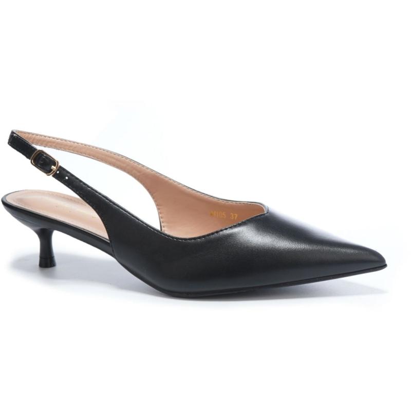 Abigail Dame Stiletter Med Slingback  Black fra Shoes hos Klædeskabet.dk 5715406747842