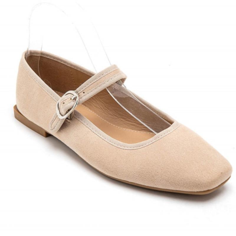 Adina Dame Ballerinaer  Beige fra Shoes hos Klædeskabet.dk 5715406391878
