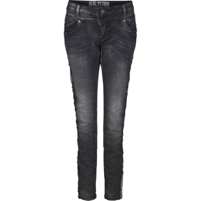 Blue Python Dame Jeans Trio Fill  Dark Grey fra Tex-time hos Klædeskabet.dk 5711614824214