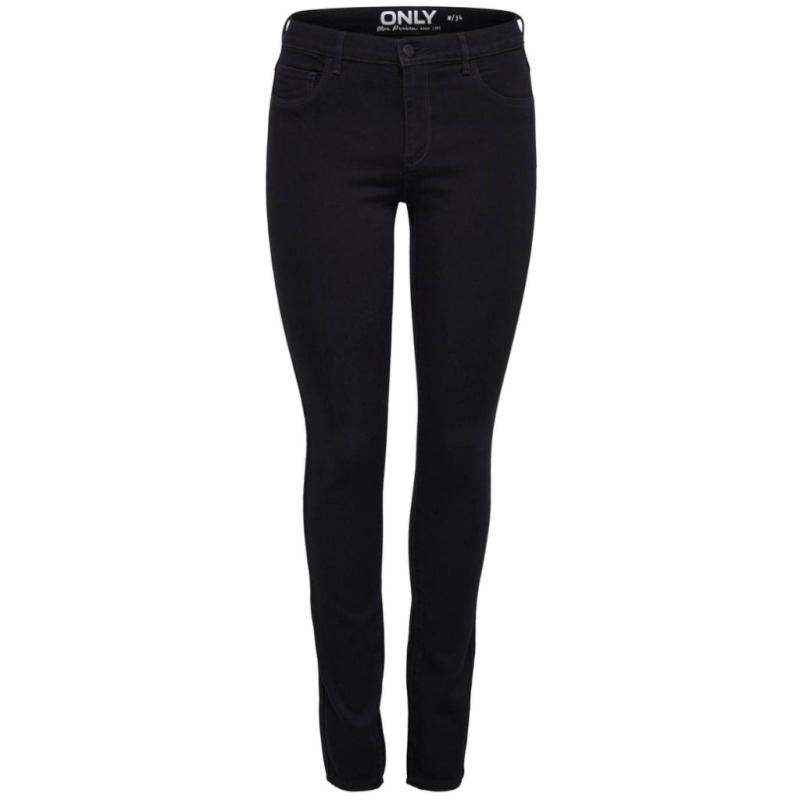 Dame Skinny Jeans Onlrain  Black Denim fra Only hos Klædeskabet.dk 5713611964030
