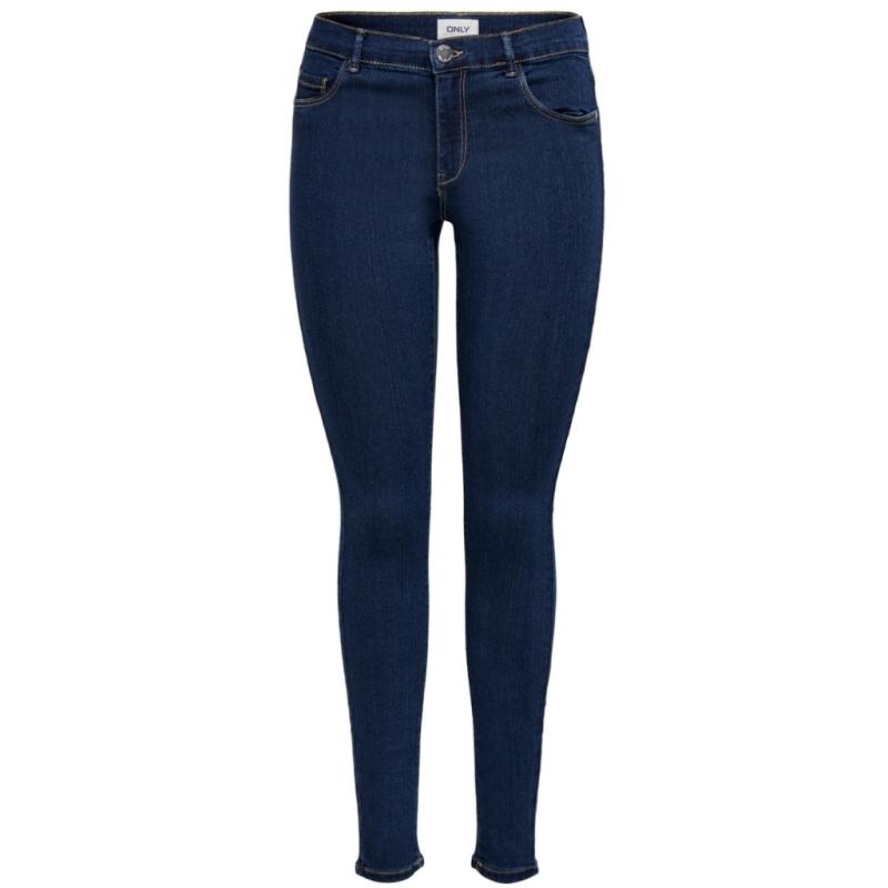Dame Skinny Jeans Onlrain  Dark Blue Denim fra Only hos Klædeskabet.dk 5715112726001