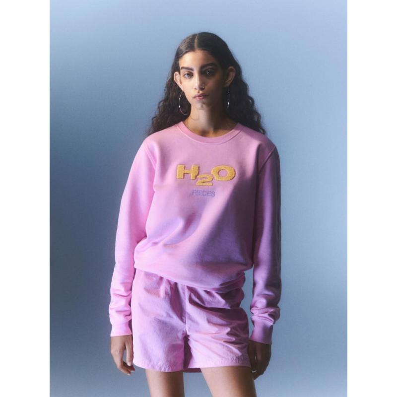 Dame Sweatshirt Pcmixtape  Begonia Pink fra Pieces hos Klædeskabet.dk 5715504545326