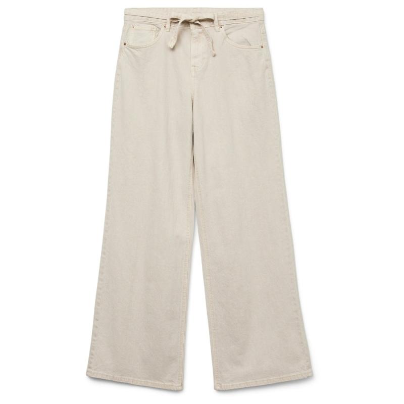 Dame Jeans Vmkarlie  Ecru fra Vero Moda hos Klædeskabet.dk 5715714416980