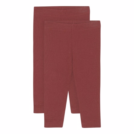 2 Pak Leggings Bordeaux Rød fra Birkholm