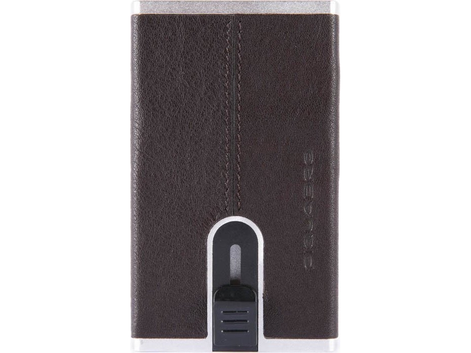 ,  , Leather Card Holder, Square Sliding System, Brown, Unisex Unisex fra Piquadro