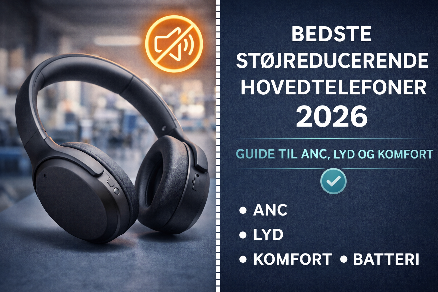 Bedste støjreducerende hovedtelefoner i 2026: guide til ANC, lyd og komfort